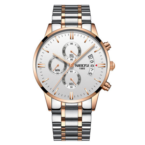 Top Brand Luxury Waterproof Full Steel Quartz Gold Clock Men