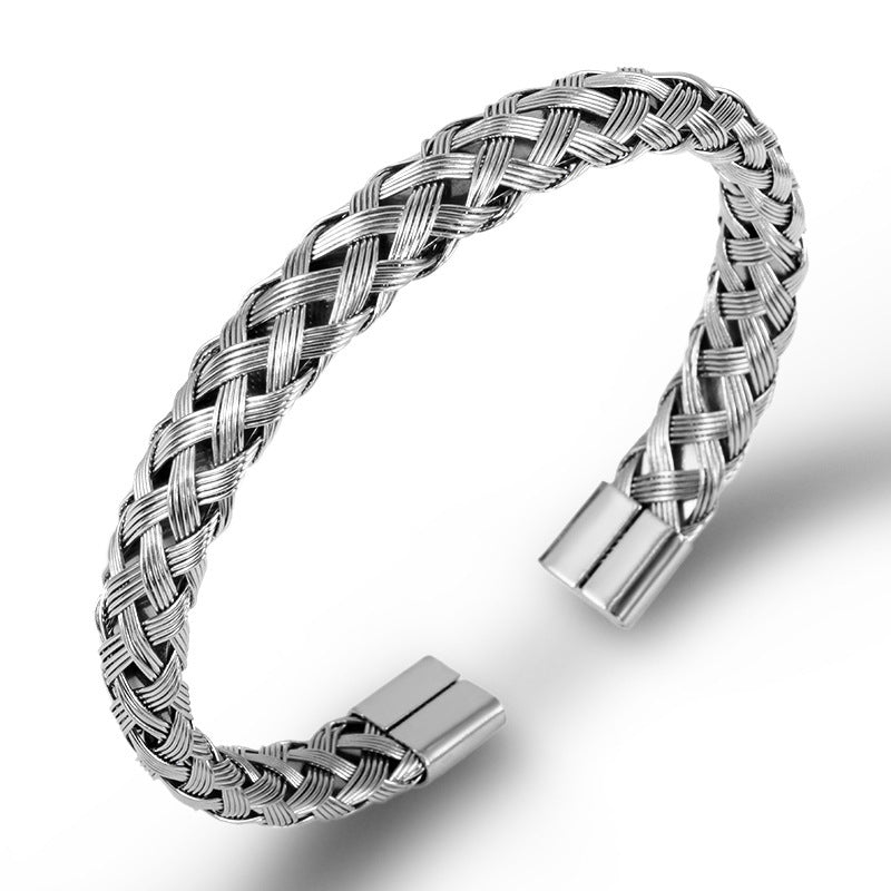 Creative Roman Digital Titanium Steel Valentine Bracelet with Ring Valentine Gift