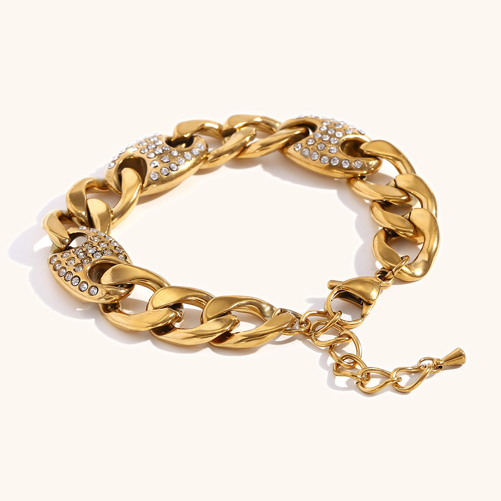 Special-interest Design Personalized Bracelet Stainless Steel 18K Gold Plating