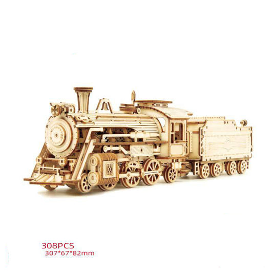 Steam Train 3D Three-dimensional Puzzle Mechanical Intelligence Toy