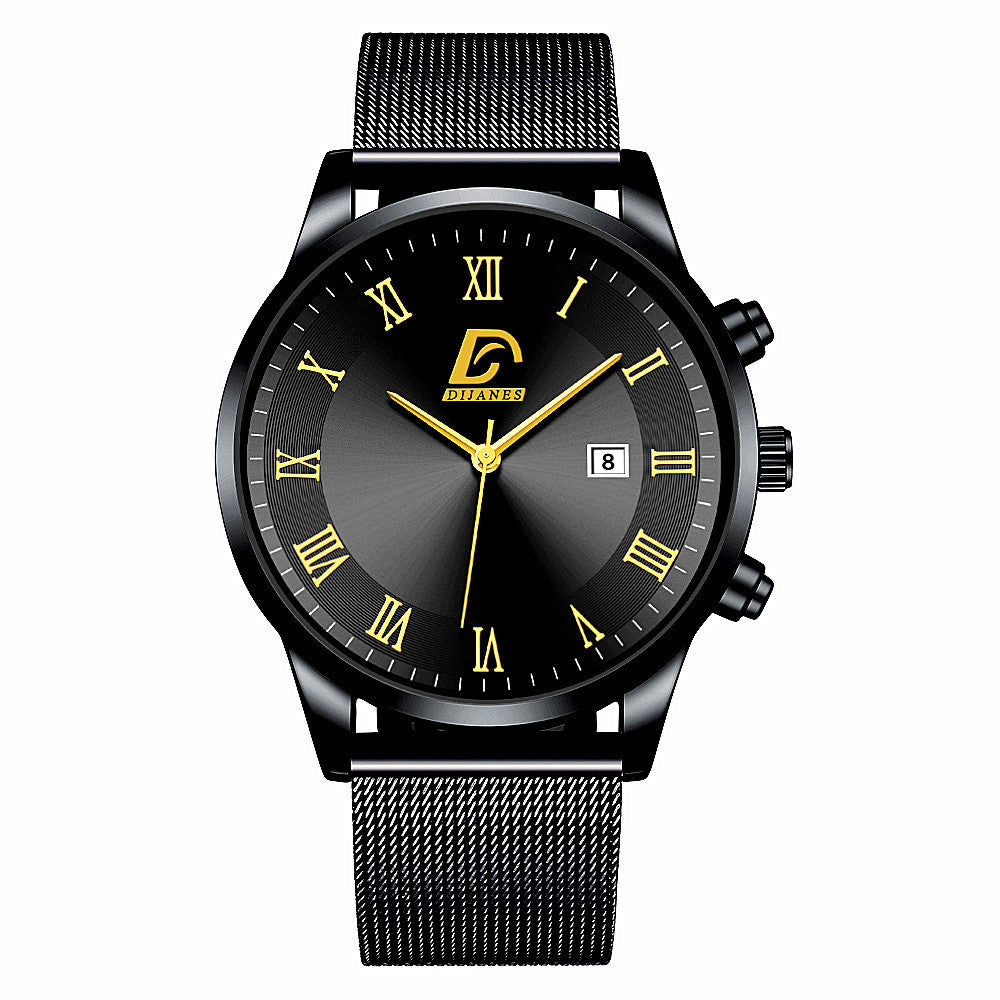 Men's Mesh Belt Quartz Watch Men's