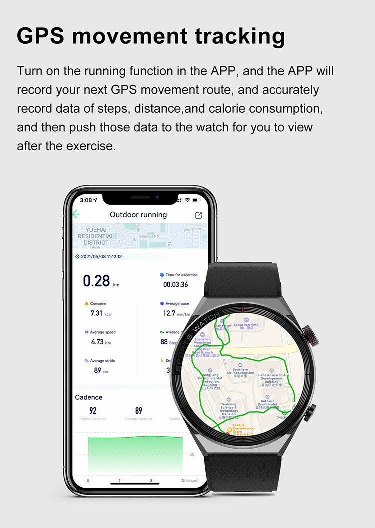 Smart Watch Bluetooth Calling Heart Rate Music Playback