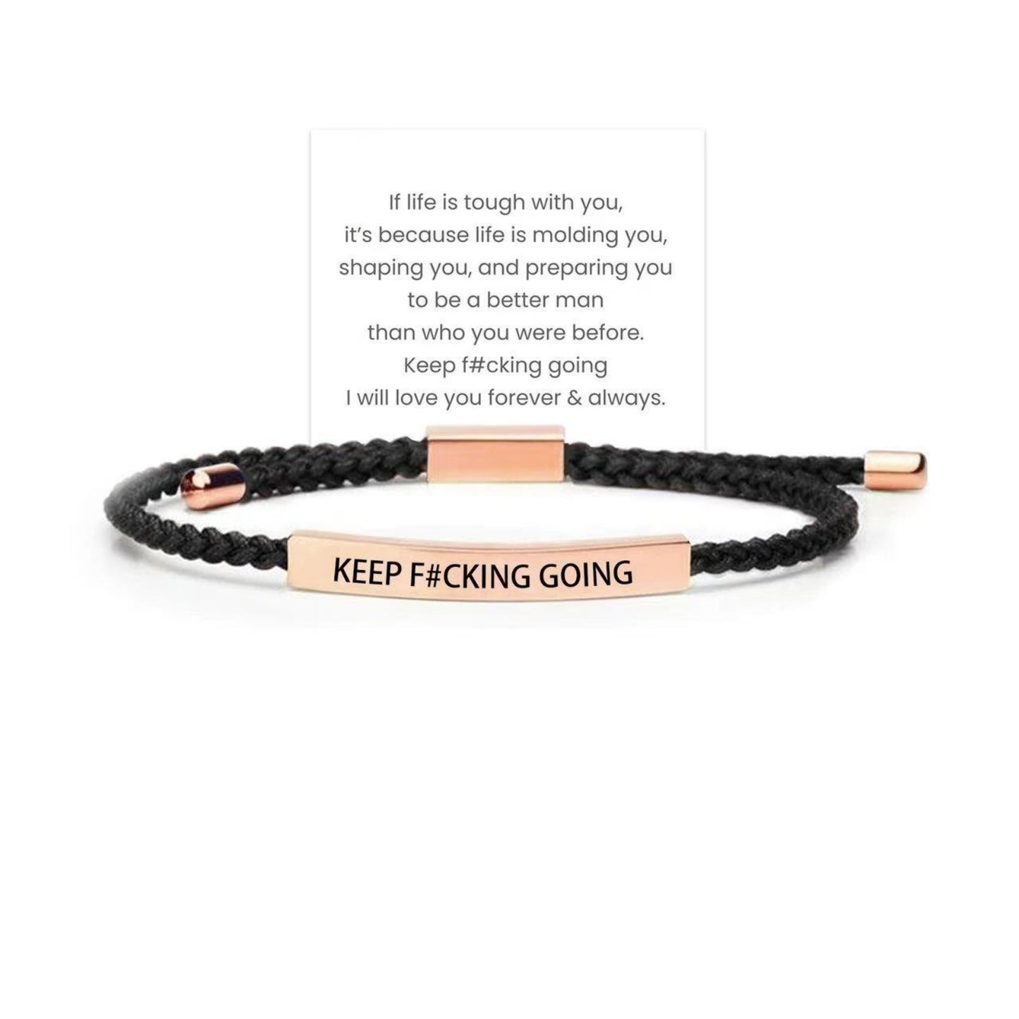 Adjustable Bent Tube Engraved Bracelet