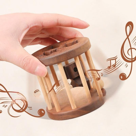 Creative Wooden Baby Threading Game Ringing Bell 3-in-1 Toy