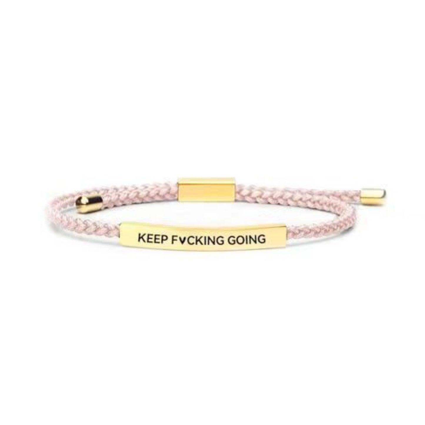 Adjustable Bent Tube Engraved Bracelet