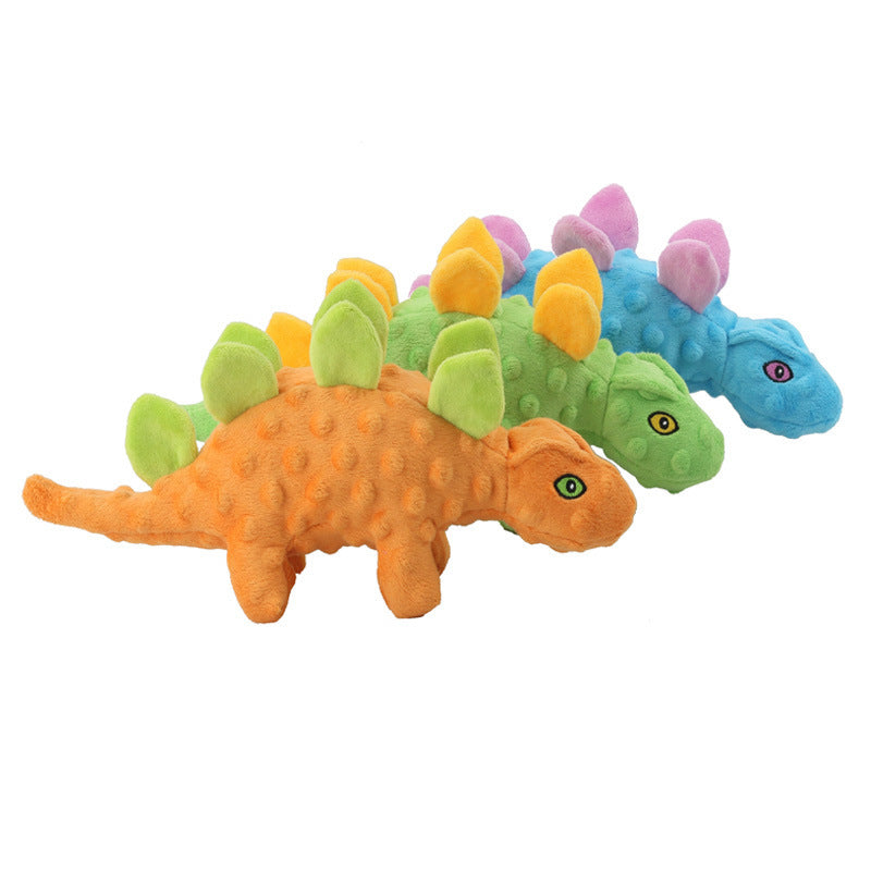 2-in-1 Pet Plush Sound Toy Dinosaur