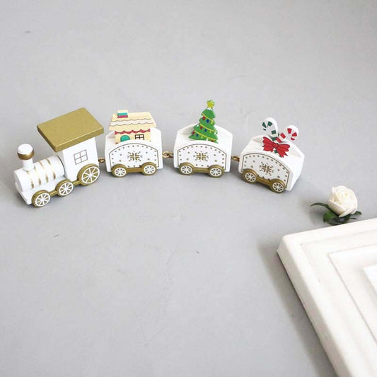 Small Train Christmas Party Children's Toy Model Wooden