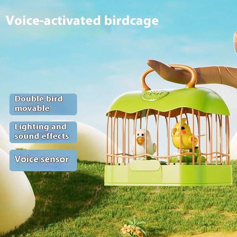 Talking Birdcage Aquarium Children's Light Music Educational Toys